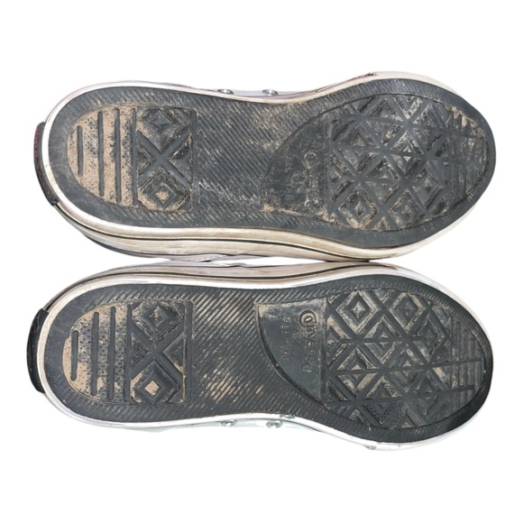 Kids White Converse Synthetic Leather Slip on No Tie Shoes Youth Size 5 - Picture 10 of 11